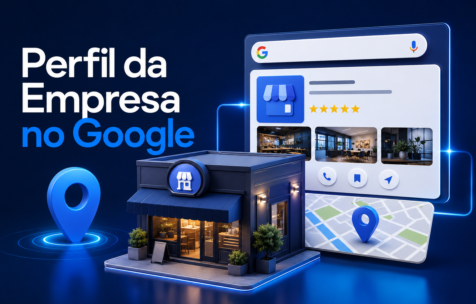 Perfil da Empresa no Google destacado em uma pesquisa local